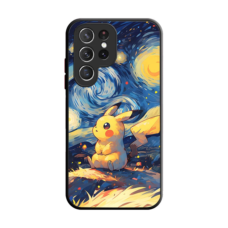 Pokemon Gengar Pikachu Case For Samsung Galaxy S25 Ultra S24 S23 Plus S22 S21 FE A04S A56 A36 A26 A16 A06 A55 A35 A25 A15 5G