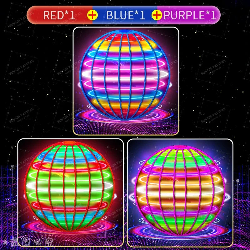 Flying ball, automatic spinning ball, LED dazzling lights, floating magic, fan, UFO flying machine, toy gift, game, sports ball