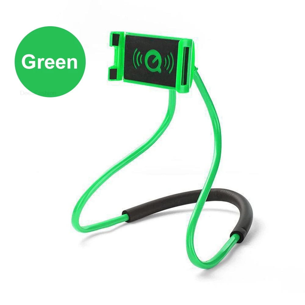 Flexible Mobile Phone Holder Hanging Neck Lazy Necklace Bracket Bed 360 Degree Phones Holder Stand For iPhone Xiaomi Samsung