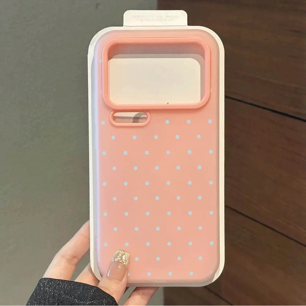 Adorable Light Blue Polka Dot Phone Case For Xiaomi Redmi Note 14 Pro 15C 14C 13C 13 Pro 12 Pro 11 10 Redmi 13 5G 4G Soft Cover