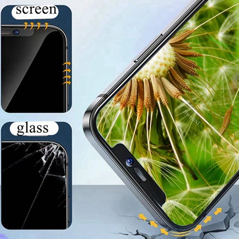1-4PCS Anti-Peep Full Cover Screen Protector For iPhone 6-16 Series SE
