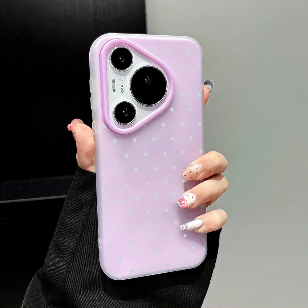Adorable Light Blue Polka Dot Phone Case For Xiaomi Redmi Note 14 Pro 15C 14C 13C 13 Pro 12 Pro 11 10 Redmi 13 5G 4G Soft Cover