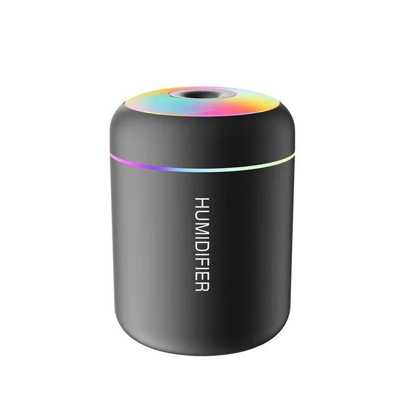 HOMEFISHMini Air Humidifier Usb Aroma Diffuser Essential Oil Purifier Cool Mist Sprayer  Home BedroomLED Desktop humidificador