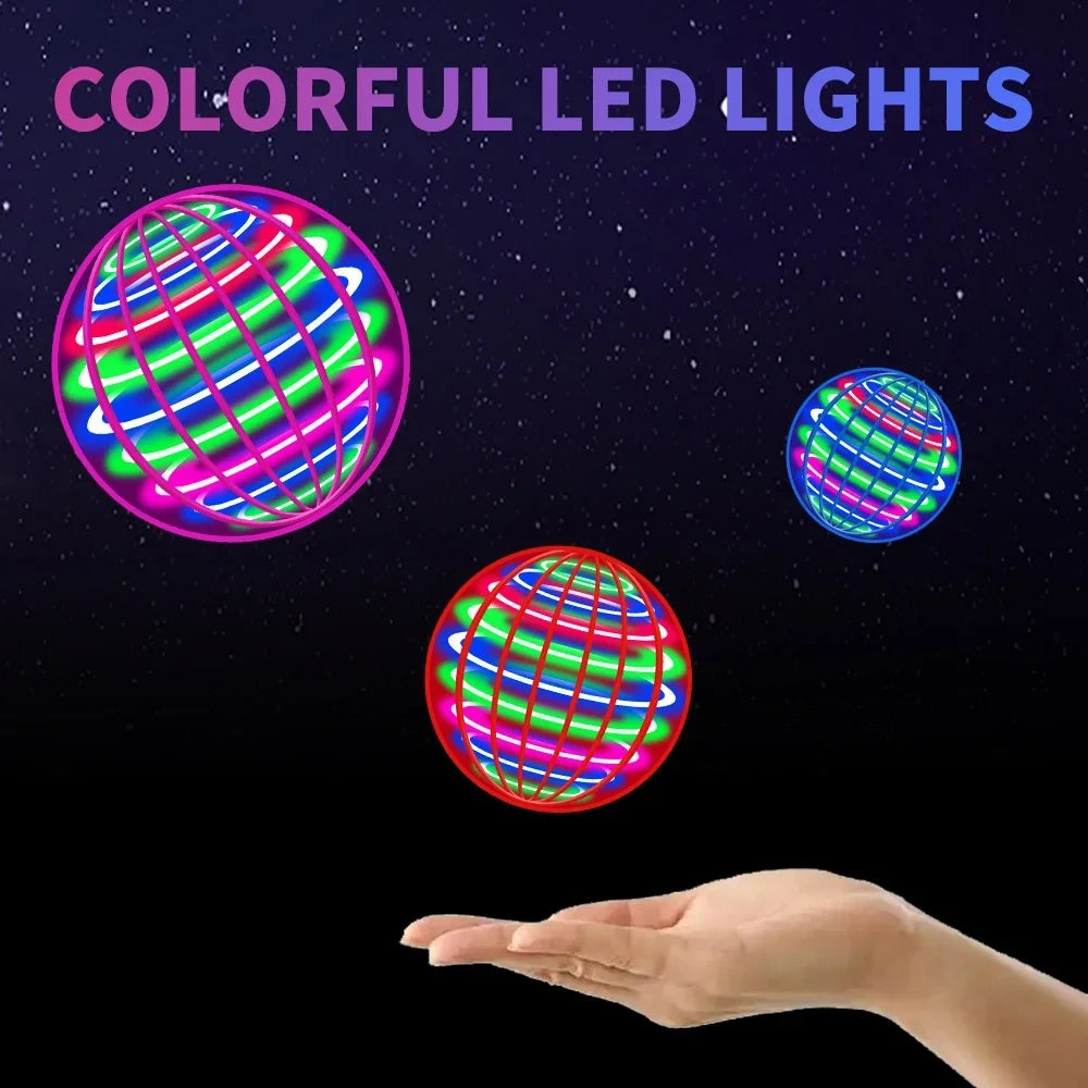 Flying ball, automatic spinning ball, LED dazzling lights, floating magic, fan, UFO flying machine, toy gift, game, sports ball