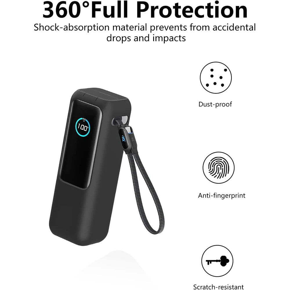 3-IN-1 Case + HD Hydraulic Hydrogel Film For Anker Zolo 25000mAh 165W Power Bank Portable Charger Case Screen Protector Cover