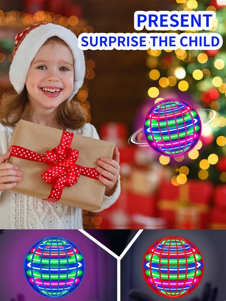 Flying ball, automatic spinning ball, LED dazzling lights, floating magic, fan, UFO flying machine, toy gift, game, sports ball