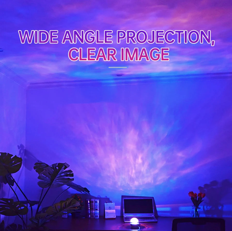 LED Starry Sky Night Lights USB Projector Lamp Magic Ball Moon Star Christmas Lights Home Room Atmosphere Decorations