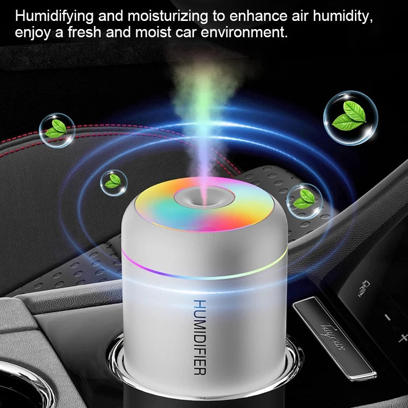HOMEFISHMini Air Humidifier Usb Aroma Diffuser Essential Oil Purifier Cool Mist Sprayer  Home BedroomLED Desktop humidificador