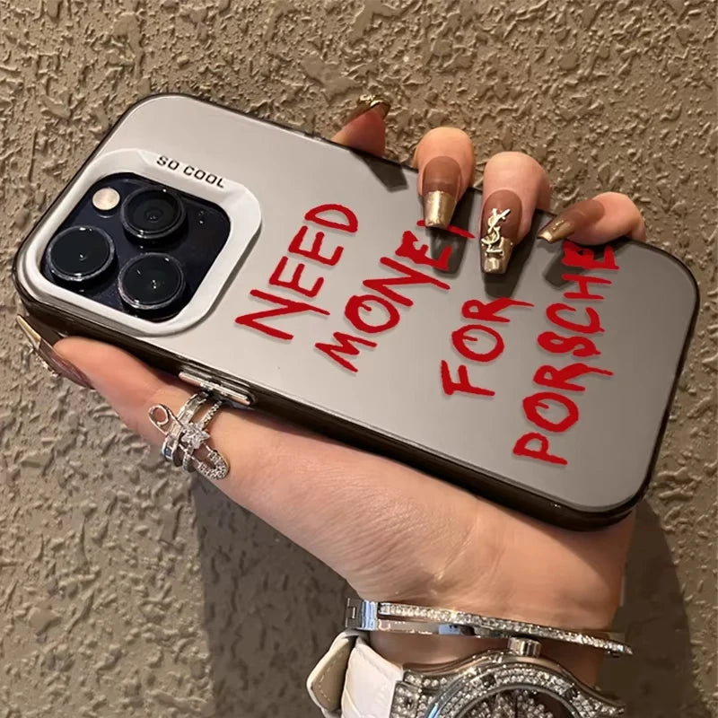 English Letter Aesthetic Phone Case For iPhone 17 Air 16e 16 Pro Max 15 14 Plus 13 12 Mini 11 Pro Shockproof Silicone Back Cover