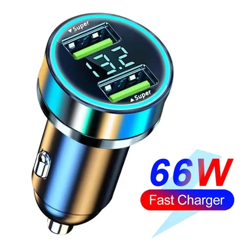 100W/200W QC3.0 PD Mini Car Charger 12-24V Lighter Fast Charging Car USB Type C Charger for Xiaomi Samsung Huawei iPhone Power