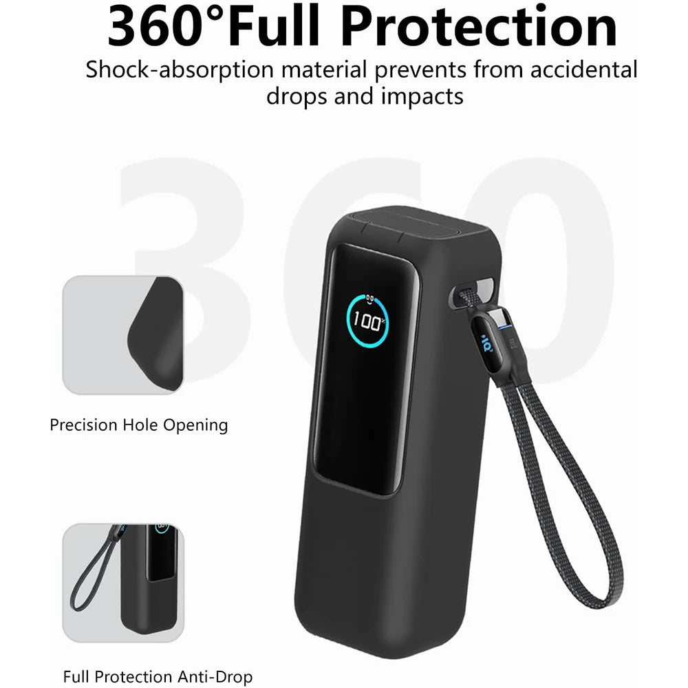 3-IN-1 Case + HD Hydraulic Hydrogel Film For Anker Zolo 25000mAh 165W Power Bank Portable Charger Case Screen Protector Cover