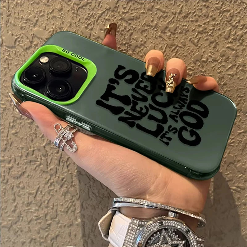 English Letter Aesthetic Phone Case For iPhone 17 Air 16e 16 Pro Max 15 14 Plus 13 12 Mini 11 Pro Shockproof Silicone Back Cover