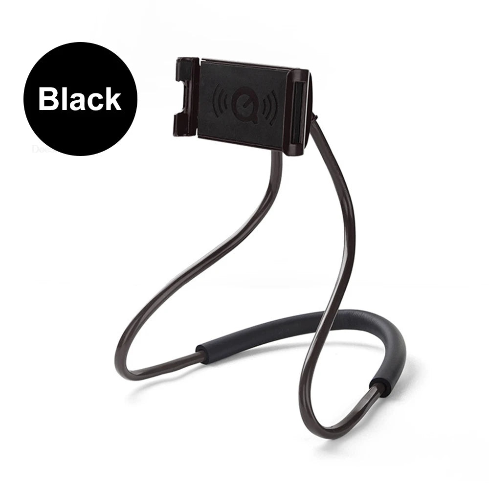 Flexible Mobile Phone Holder Hanging Neck Lazy Necklace Bracket Bed 360 Degree Phones Holder Stand For iPhone Xiaomi Samsung