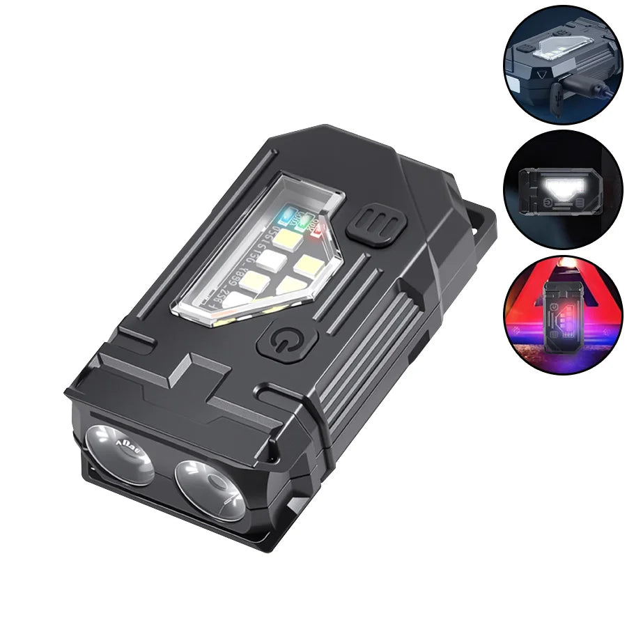 Magnetic Torch Light Work Light Rechargeable MINI COB Flashlight High Power Night Work Emergency Lamp Night Light Small Car Lamp