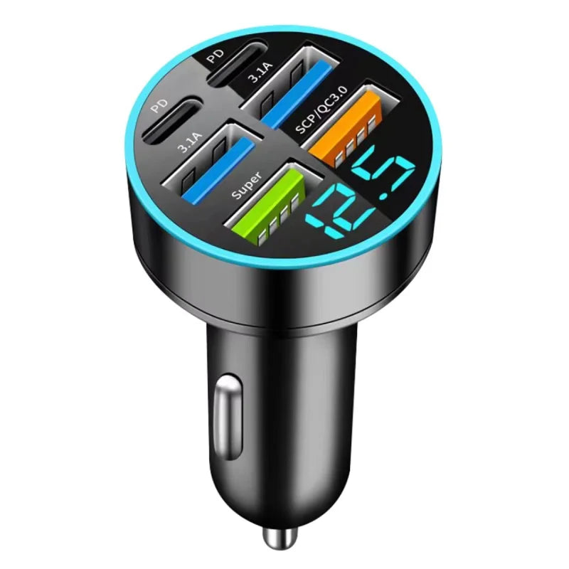 100W/200W QC3.0 PD Mini Car Charger 12-24V Lighter Fast Charging Car USB Type C Charger for Xiaomi Samsung Huawei iPhone Power