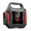 Compact 600A Peak 150PSI Dual-Use Car Jump Starter And Tire Inflator With Power Bank, LED Light, And Carry Bag For Emergency Use