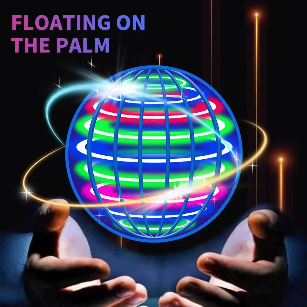 Flying ball, automatic spinning ball, LED dazzling lights, floating magic, fan, UFO flying machine, toy gift, game, sports ball