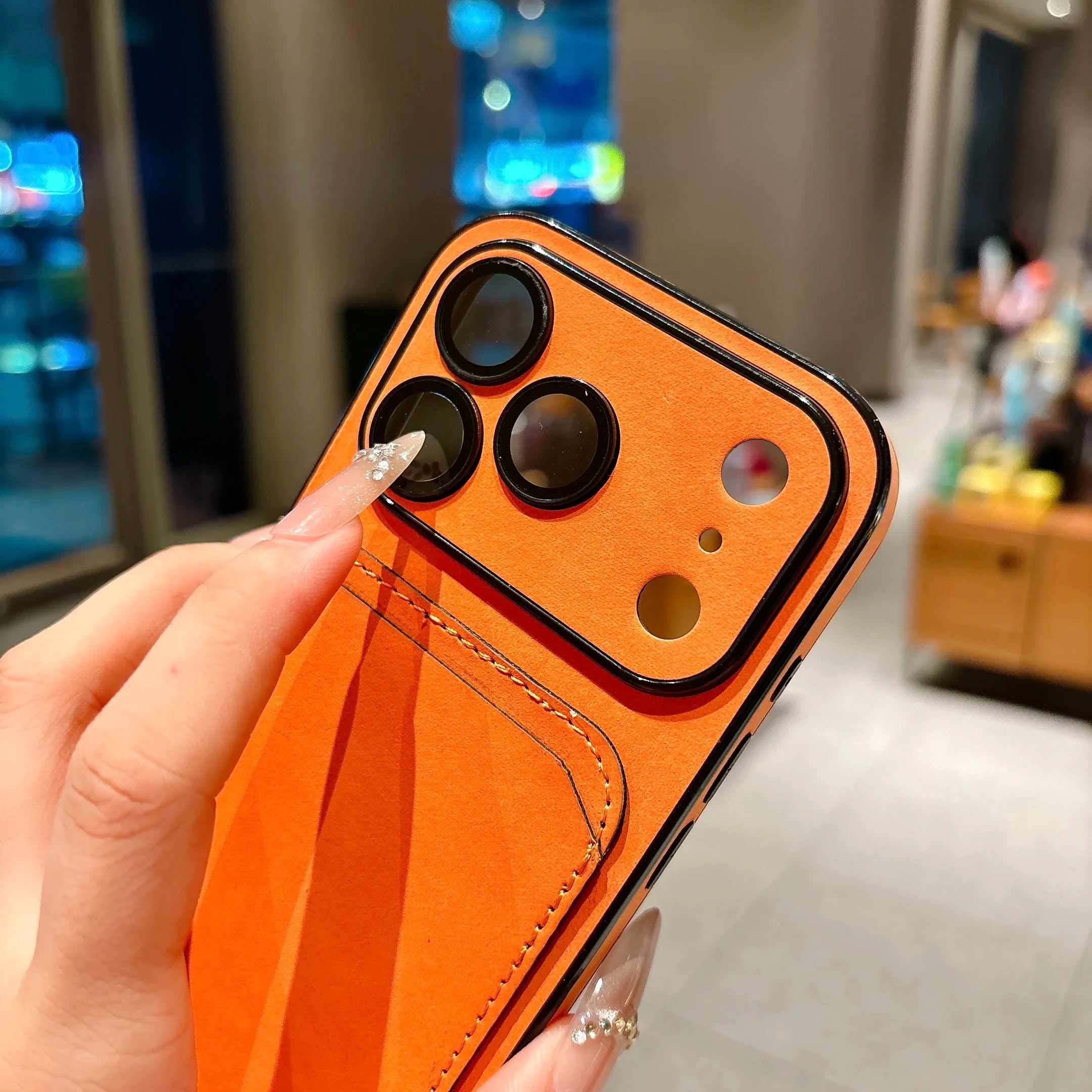 Wallet Card Holder Suede Leather Phone Case For iPhone 17 16 15 14 13 Plus Pro Max Business Insert Card Matte Lens Glass Cover