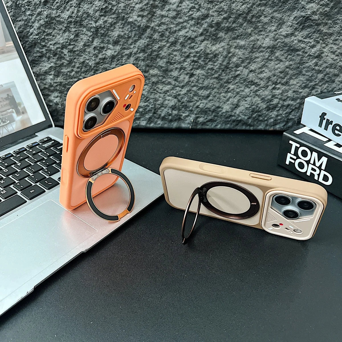 360° Rotate Bracket Magnetic Phone Case For iPhone Air 17 16 15 14 13 12 Pro Max 11 Plus 17E 16E For Magsafe Metal Stand Cover