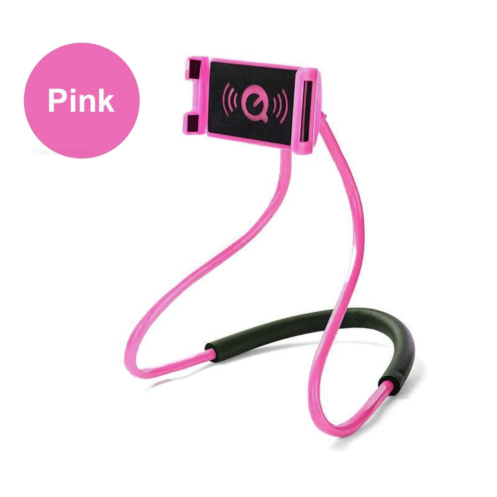 Flexible Mobile Phone Holder Hanging Neck Lazy Necklace Bracket Bed 360 Degree Phones Holder Stand For iPhone Xiaomi Samsung