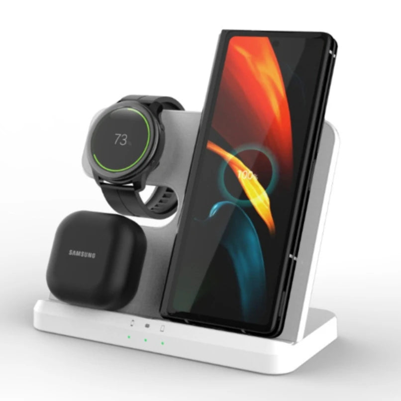 3 in 1 Fast Wireless Charger Stand For Samsung S26 S25  Fold 6/5/4/3 Galaxy Watch 6 4 Pro Active 3/2 Buds Charging Dock Station