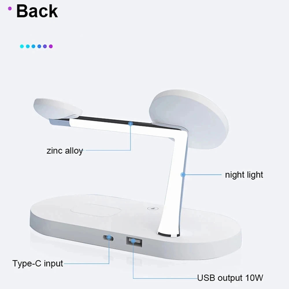 3 in 1 Magnetic Wireless Charger Stand For iPhone 12 13 14 15 16 Fast Charging Station for Apple Watch 10 9 8 7 6 5 Airpods Pro