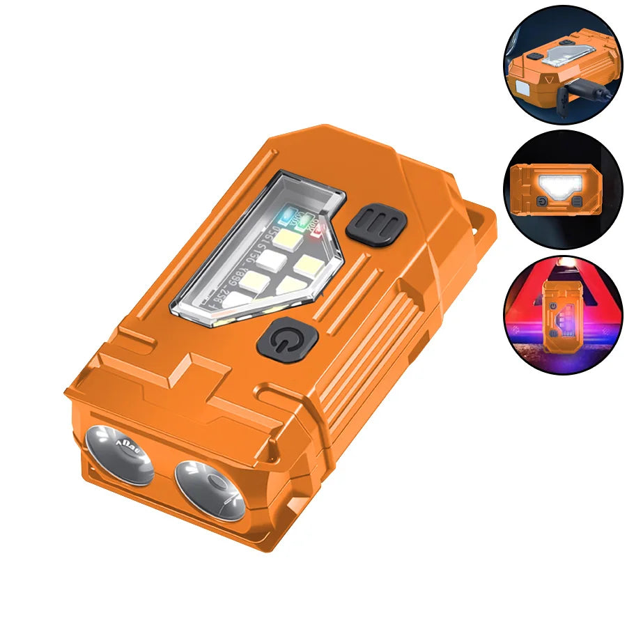Magnetic Torch Light Work Light Rechargeable MINI COB Flashlight High Power Night Work Emergency Lamp Night Light Small Car Lamp