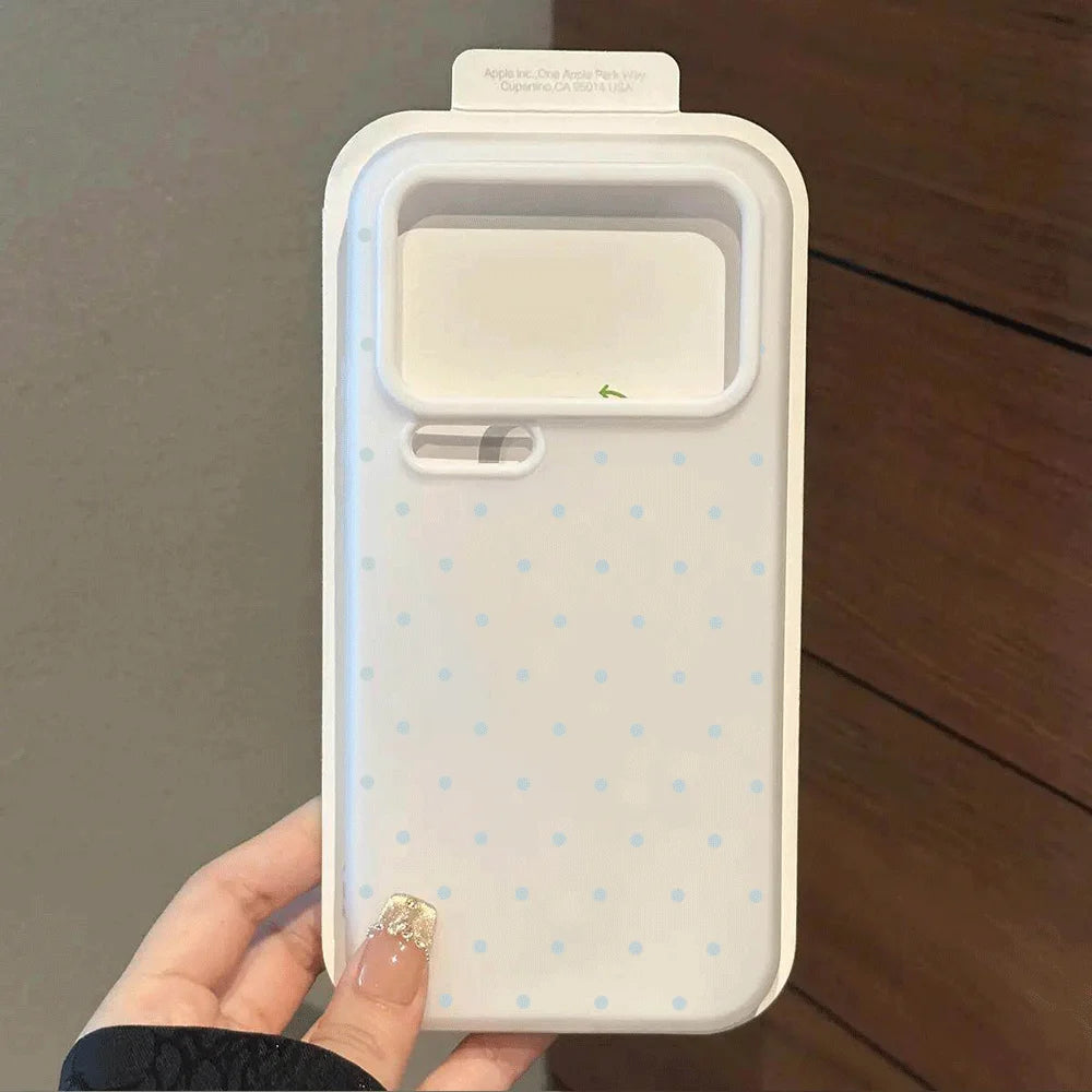 Adorable Light Blue Polka Dot Phone Case For Xiaomi Redmi Note 14 Pro 15C 14C 13C 13 Pro 12 Pro 11 10 Redmi 13 5G 4G Soft Cover