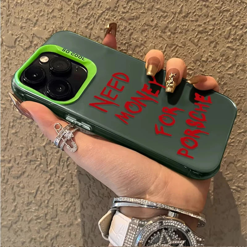 English Letter Aesthetic Phone Case For iPhone 17 Air 16e 16 Pro Max 15 14 Plus 13 12 Mini 11 Pro Shockproof Silicone Back Cover