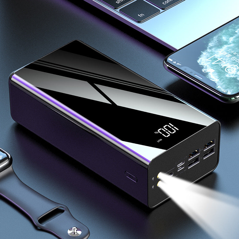 4 Port USB 3 Input Flashlight LED Digital Powerbank 50000mAh Mirror Custom 50000 mAh Power Bank 50000 mAh Powerbank 50000 mAh