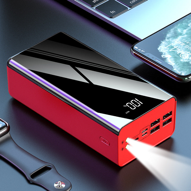4 Port USB 3 Input Flashlight LED Digital Powerbank 50000mAh Mirror Custom 50000 mAh Power Bank 50000 mAh Powerbank 50000 mAh