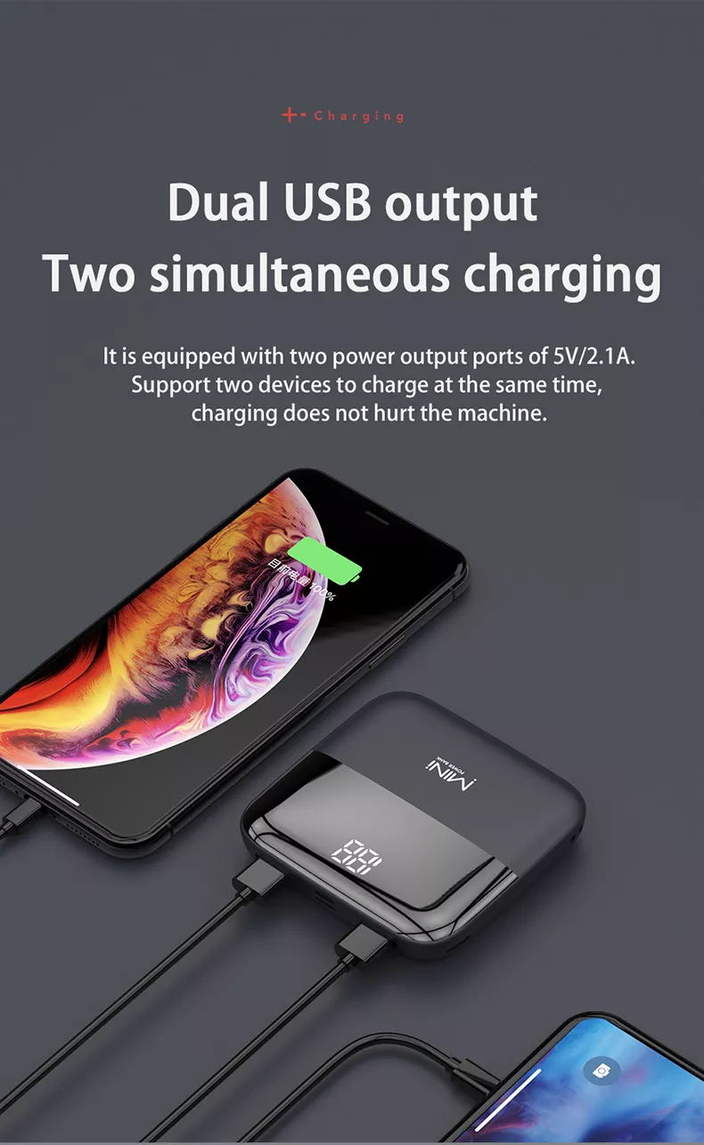 Power Bank With Logo OEM Small Portable Charger Powerbank 10000 mAh Battery 20000mAh Battery Powerbanks 20000 mAh Powerbank Mini