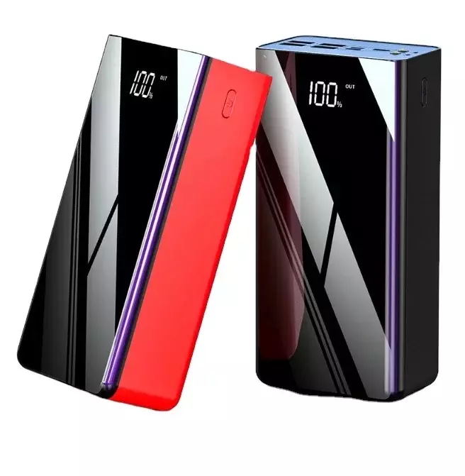 4 Port USB 3 Input Flashlight LED Digital Powerbank 50000mAh Mirror Custom 50000 mAh Power Bank 50000 mAh Powerbank 50000 mAh