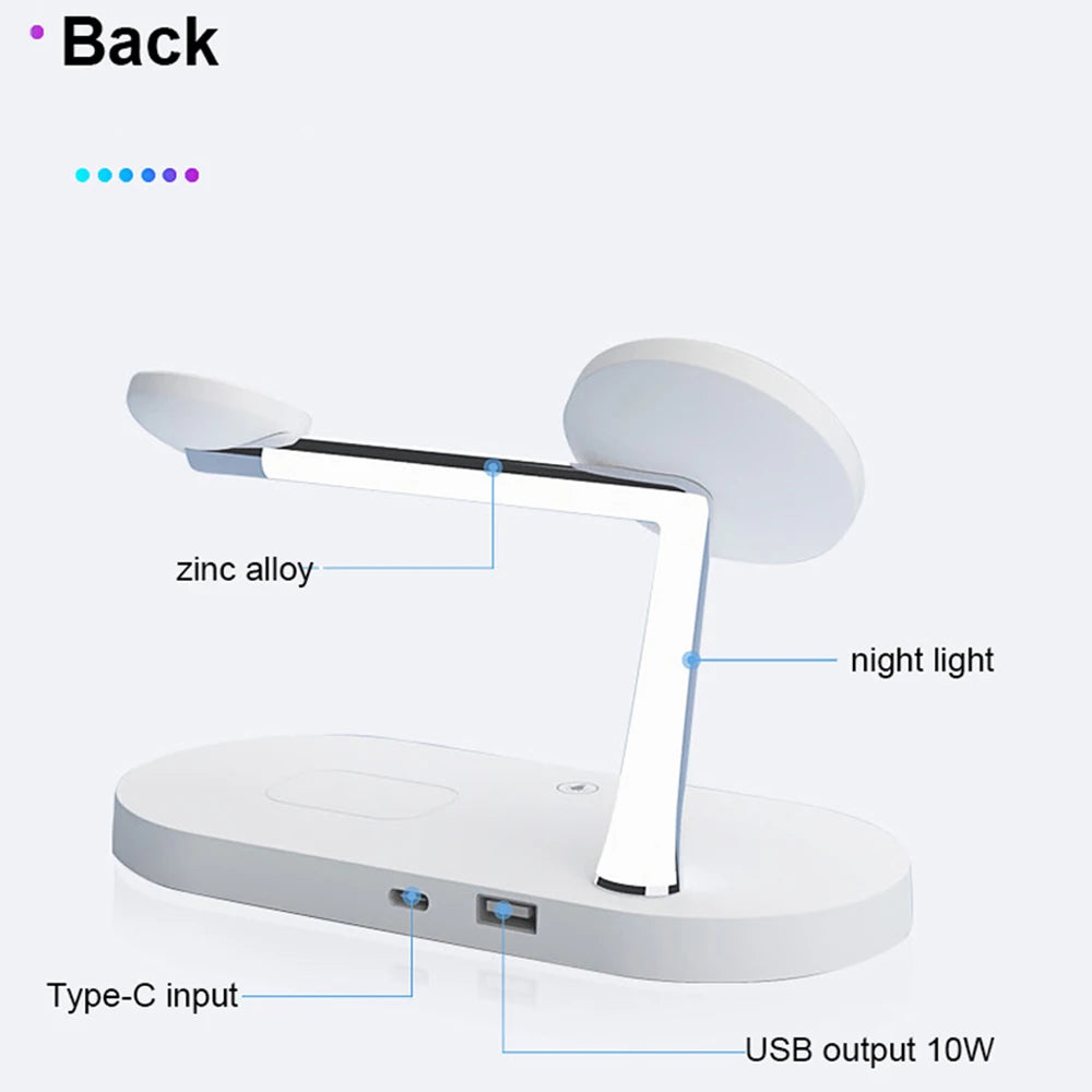3 in 1 Magnetic Wireless Charger Stand For iPhone 12 13 14 15 16 Fast Charging Station for Apple Watch 10 9 8 7 6 5 Airpods Pro