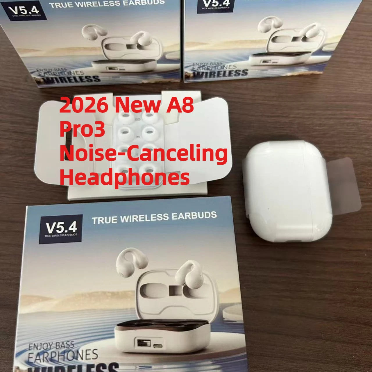 2025 New Pro 3 Wireless Bluetooth Earbuds Air4 Active Noise Cancelling Gaming Headsetwith USB-C Type-C Cable and HiFI