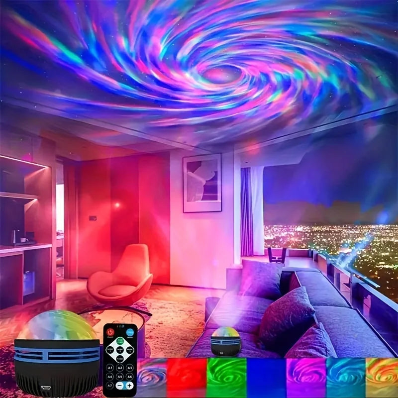 LED Starry Sky Night Lights USB Projector Lamp Magic Ball Moon Star Christmas Lights Home Room Atmosphere Decorations