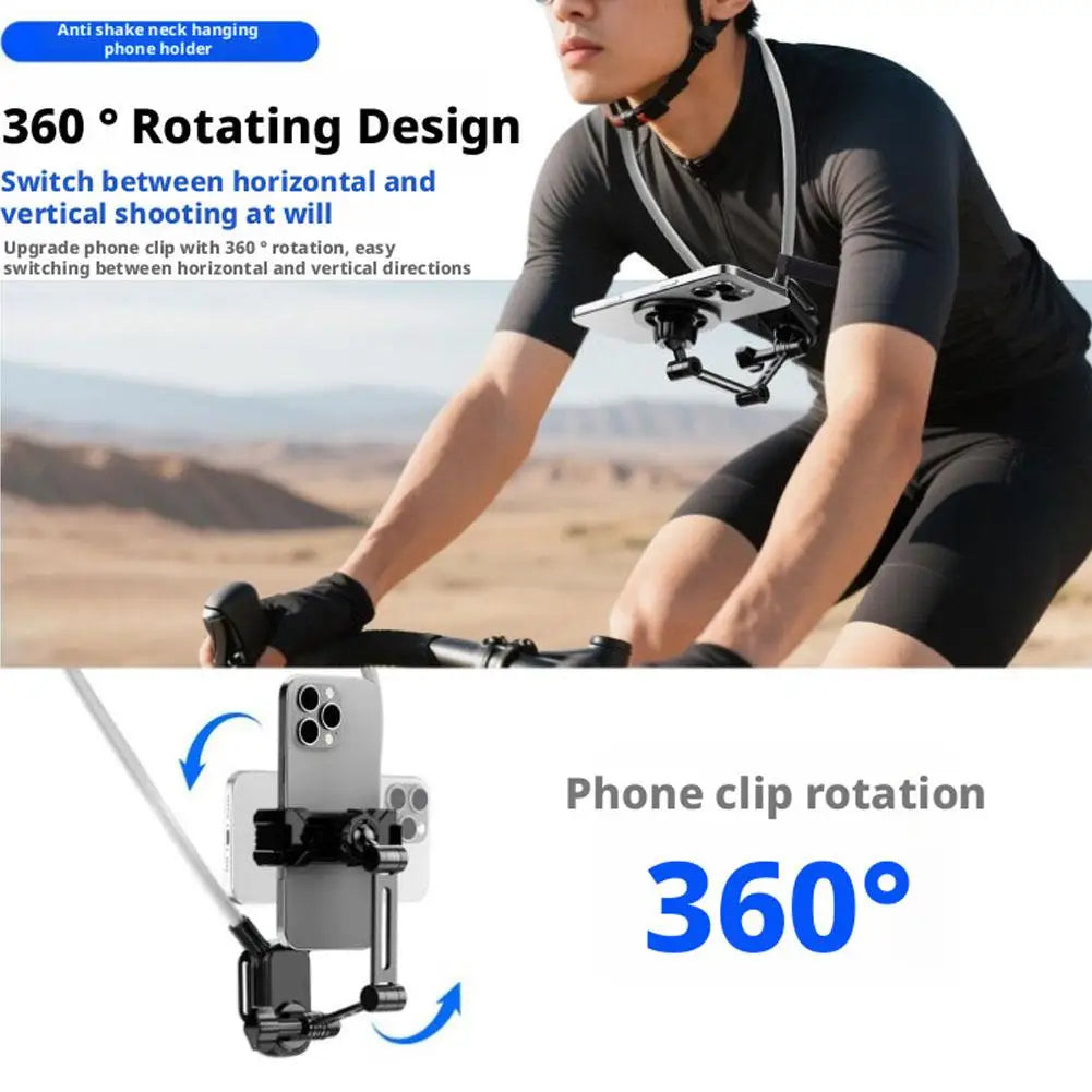 Neck-hanging Phone Holder Portable Hands-Free Flexible Phone Holder Magnetic or Clip Version First-person Perspective Shooting
