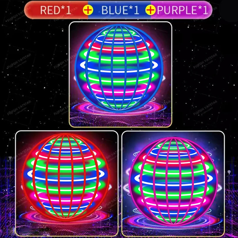 Flying ball, automatic spinning ball, LED dazzling lights, floating magic, fan, UFO flying machine, toy gift, game, sports ball