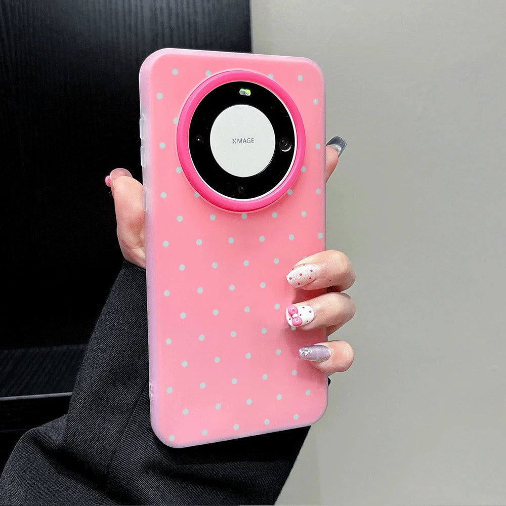 Adorable Light Blue Polka Dot Phone Case For Xiaomi Redmi Note 14 Pro 15C 14C 13C 13 Pro 12 Pro 11 10 Redmi 13 5G 4G Soft Cover
