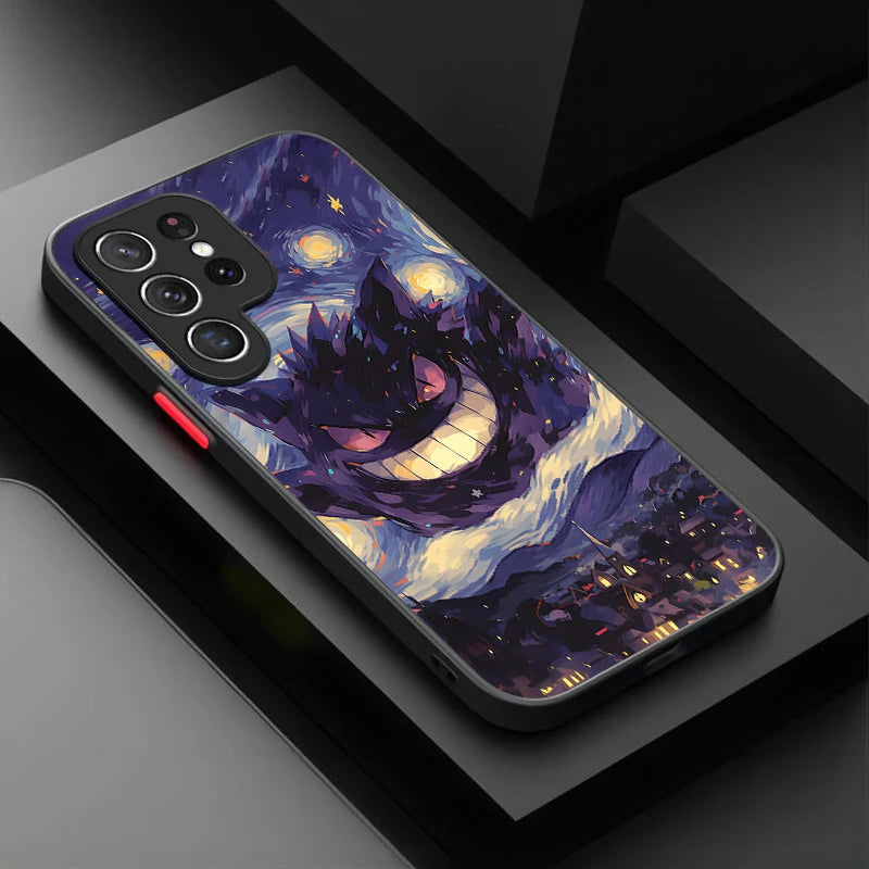 Pokemon Gengar Pikachu Case For Samsung Galaxy S25 Ultra S24 S23 Plus S22 S21 FE A04S A56 A36 A26 A16 A06 A55 A35 A25 A15 5G