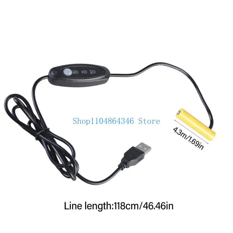 Battery Elimination Cable USB 5V to 3/4.5/1.5V Power Supply Adapter Cord Wire for LED Light Replace 1-3pcs 1.5V 3A LR03
