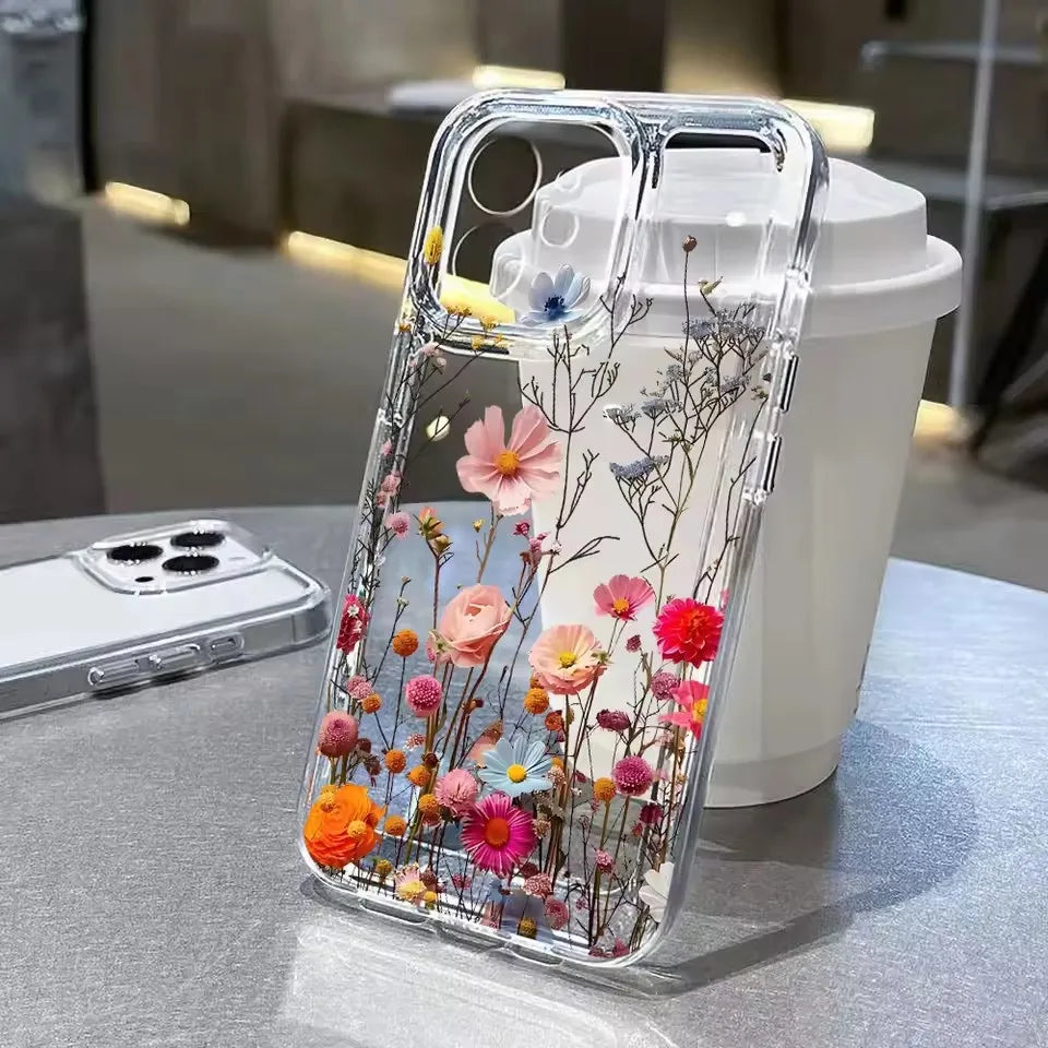 Summer Fruit Lemon Flower Clear Phone Case for Samsung Galaxy S25 S24 S23 S22 S21 FE Plus Ultra A56 A55 A35 A16 A54 A53 Cover