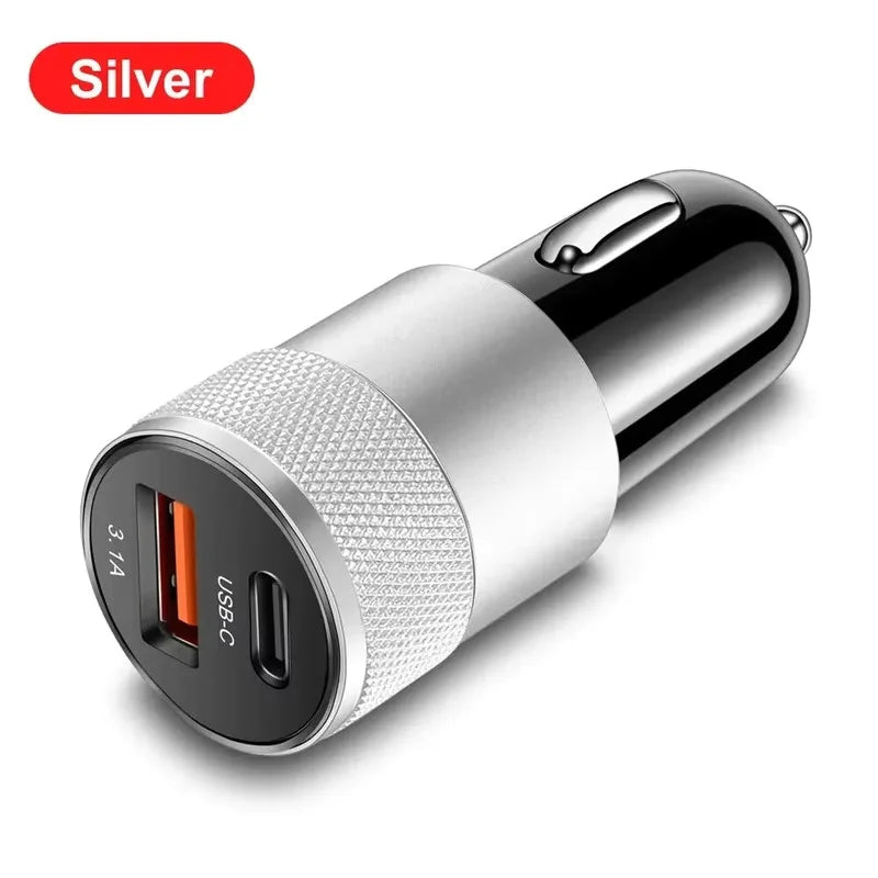 100W/200W QC3.0 PD Mini Car Charger 12-24V Lighter Fast Charging Car USB Type C Charger for Xiaomi Samsung Huawei iPhone Power