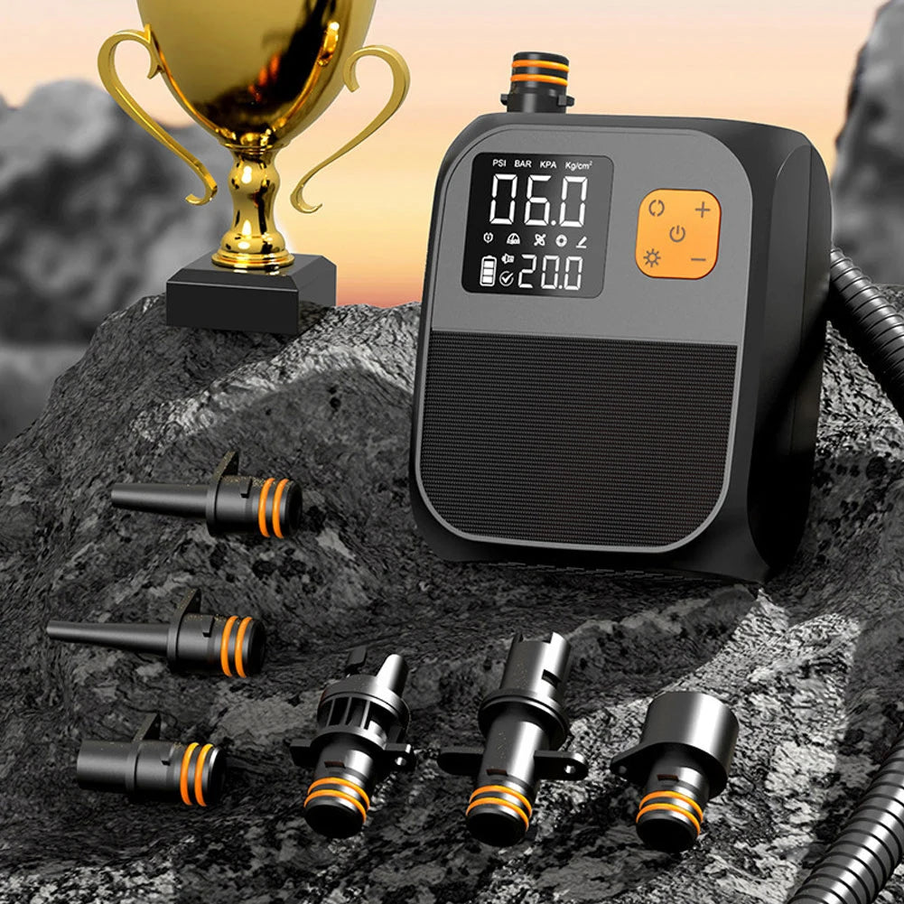 Portable Electric Air Pump, 80W Wireless SUP Pump, Rechargeable 8000mAh Battery Paddle Board Pump,For Inflatables,Boats