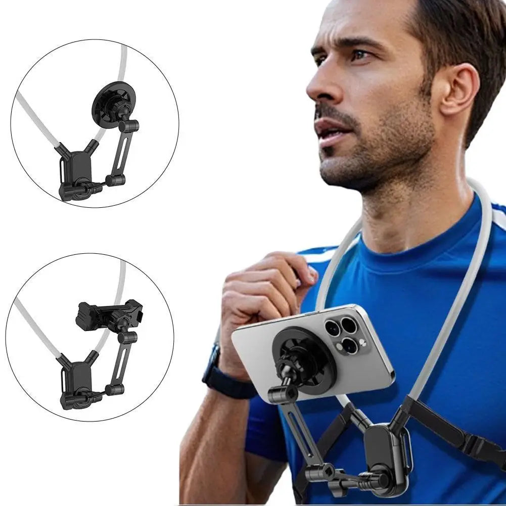 Neck-hanging Phone Holder Portable Hands-Free Flexible Phone Holder Magnetic or Clip Version First-person Perspective Shooting