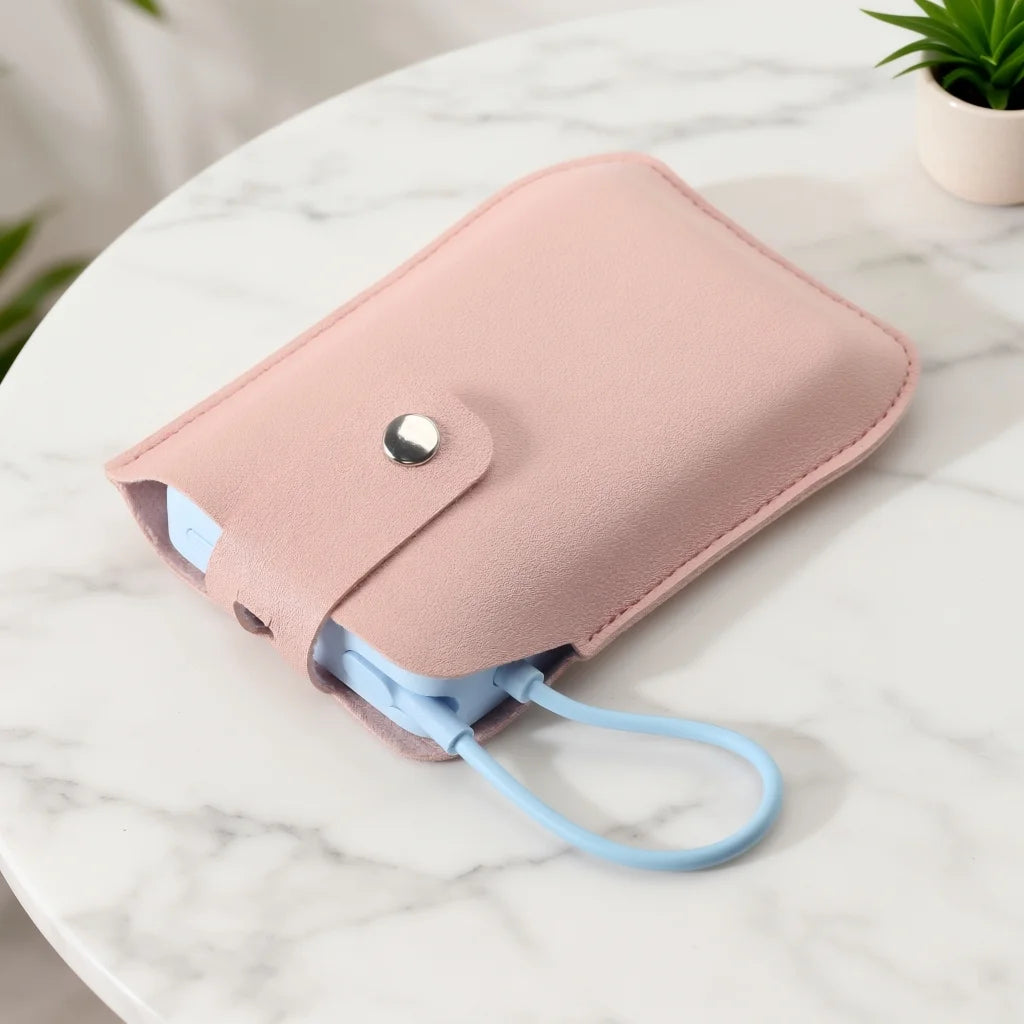 For Xiaomi Magnetic Power Bank 10000 7.5W with Built-in Stand Mobile Battery Protection Cover PU Leather  Portable  Storage Bag