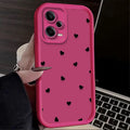 Black Love Heart Bowknot Phone Case for Xiaomi Redmi Note 13 14 14S 12 11 Pro Plus 5G 12S 11S 10S 10 9 Redmi 14C 13C 12C 12 4G