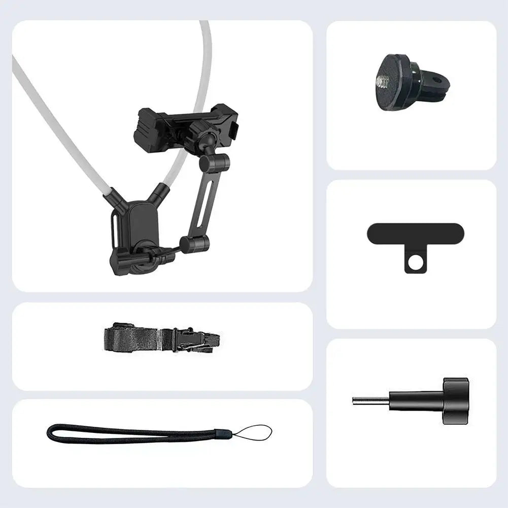 Neck-hanging Phone Holder Portable Hands-Free Flexible Phone Holder Magnetic or Clip Version First-person Perspective Shooting