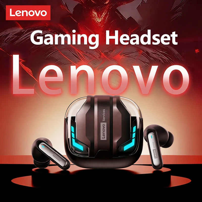 Choice Lenovo Gaming Headset Wireless Bluetooth 6.0 Earphones RGB Low Latency Waterproof Headphones Sports Headset GT103