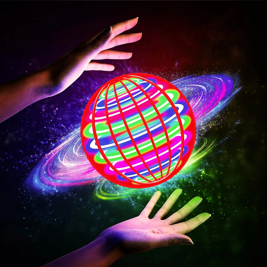 Flying ball, automatic spinning ball, LED dazzling lights, floating magic, fan, UFO flying machine, toy gift, game, sports ball